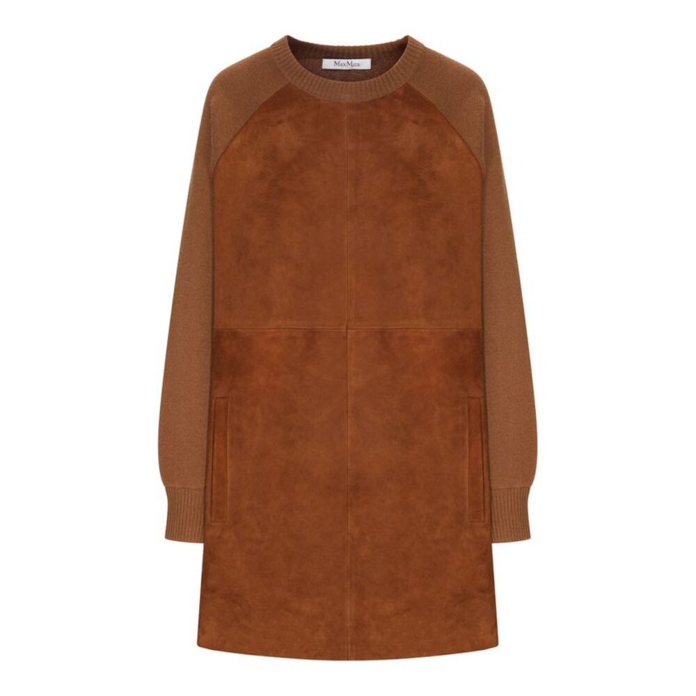 Max Mara Women Knit And Suede Dress